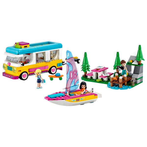 Фото - Конструктор LEGO Friends Лісовий будинок на колесах і вітрильника (41681)