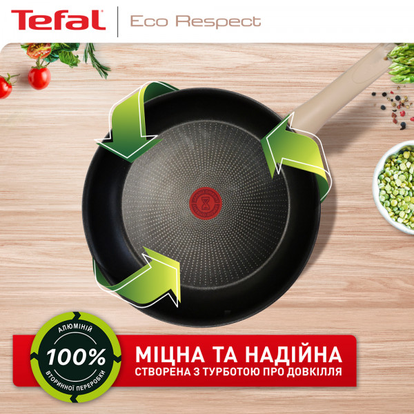 Фото - Сковорода універсальна Tefal G2540653 Eco Respect 28 см