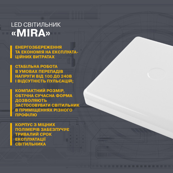 Фото - Світлодіодний світильник ELM Mira 30W 6500К IP40 26-0079