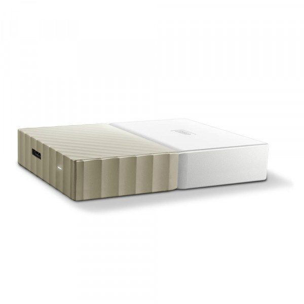 Фото - Жорсткий диск зовнішній Western Digital My Passport Ultra 4TB White-Gold (WDBFKT0040BGD-WESN)