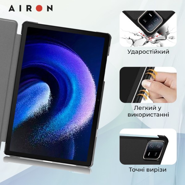 Фото - Чехол для планшета AIRON Premium for Xiaomi Pad 6/6 Pro 11 2023 с защитной пленкой и салфеткой Black (4822352781104)