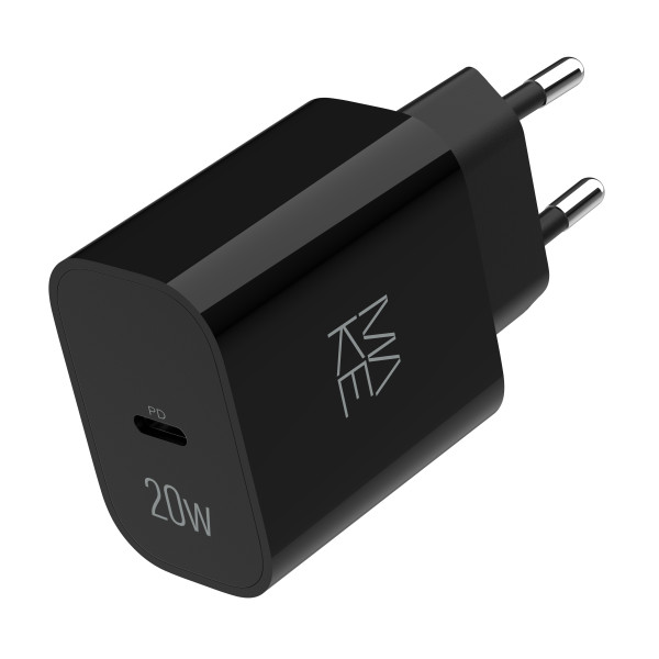 Фото - Мережевий зарядний пристрій MAKE 20W PD Black (MCW-2011BK)