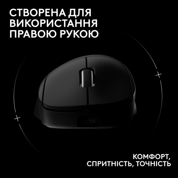 Фото - Мышь беспроводная игровая Logitech G Pro X Superlight 2 DEX LightSpeed Black (910-007357)