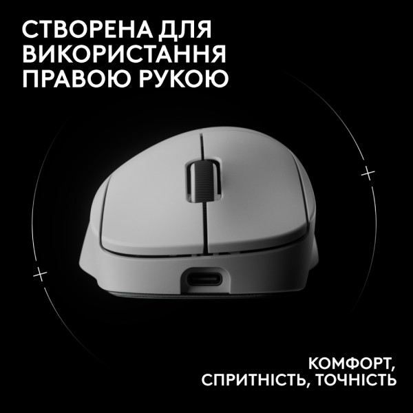 Фото - Миша бездротова ігрова Logitech G Pro X Superlight 2 DEX LightSpeed White (910-007365)