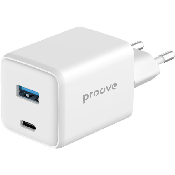 Фото - Мережевий зарядний пристрій Proove Pocket GaN 25W Type-C + USB white (WCPG25111202)