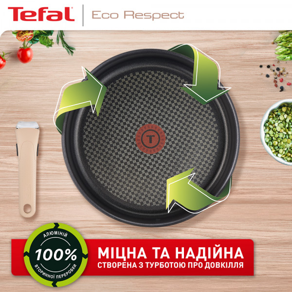 Фото - Набор сковород со съемной ручкой Tefal L6759103 Ingenio Eco Respect 3 пр.