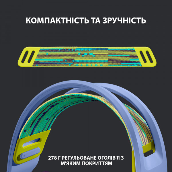 Фото - Гарнітура бездротова ігрова Logitech G733 Lightspeed Lilac (981-000890)