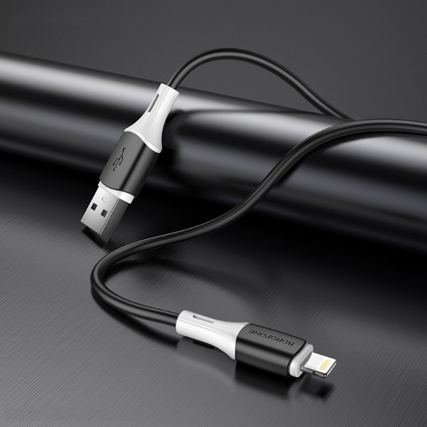 Фото - Кабель BOROFONE BX79 USB to iP 2.4A, 1m Black (6974443384741)