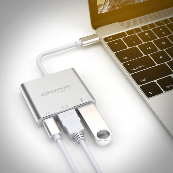 Фото - Хаб USB Promate uniHub-C2 Grey