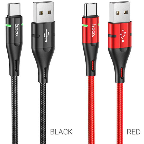 Фото - Кабель HOCO U93 USB to Type-C 3A, 1.2m Black (6931474732170)