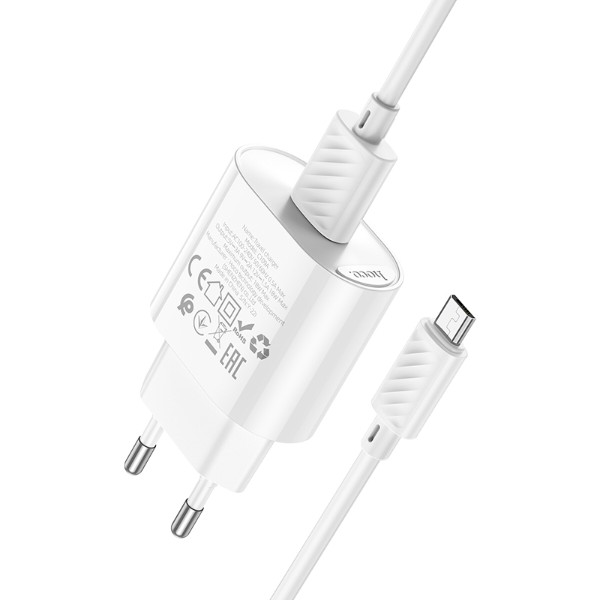 Фото - Сетевое зарядное устройство HOCO C109A QC3.0 charger set(Micro) White (6931474784827)