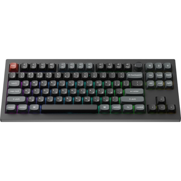 Фото - Клавиатура беспроводная Keychron V3 Ultra Red Switch Black RGB (V3U-D1-UA)