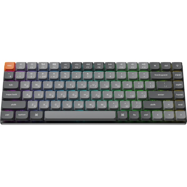 Фото - Клавиатура беспроводная Keychron K3 Max 84Key, Gateron MX 2.0 Brown, WL/BT/USB-A, QMK, Hot-swap, EN/UKR, RGB, Black (K3M-H3-UA)