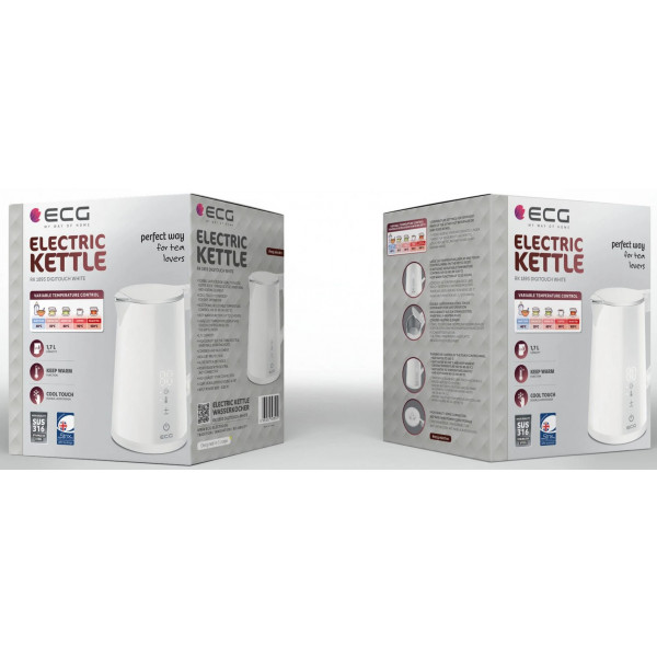 Фото - Электрический чайник ECG RK 1893 Digitouch White