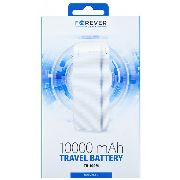 Фото - Батарея мобільна Forever 10000mAh White (TB-100M)