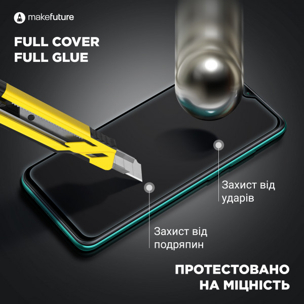Фото - Защитное стекло для смартфона MakeFuture Full Cover Full Glue Oppo A74 (MGF-OPA74)