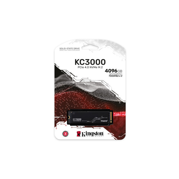 Фото - SSD-накопичувач внутрішній Kingston KC3000 4096GB M.2 2280 PCIe 4.0 x4 NVMe 3D TLC (SKC3000D/4096G)