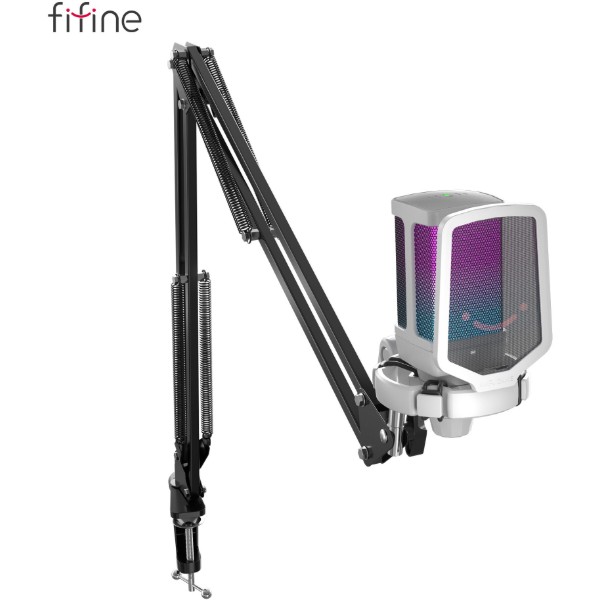 Фото - Мікрофон до комп'ютера Fifine Q6TW USB White