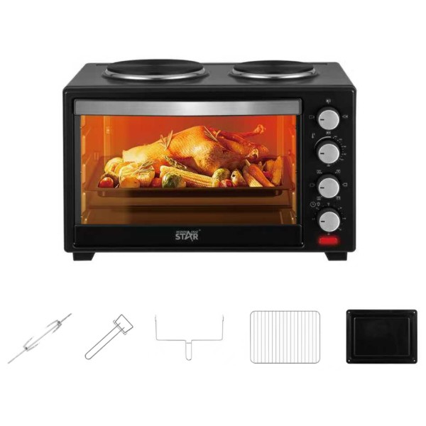 Фото - Піч електрична WinningStar 1600W 40L Black (WNNGS-ST-9601-BK)