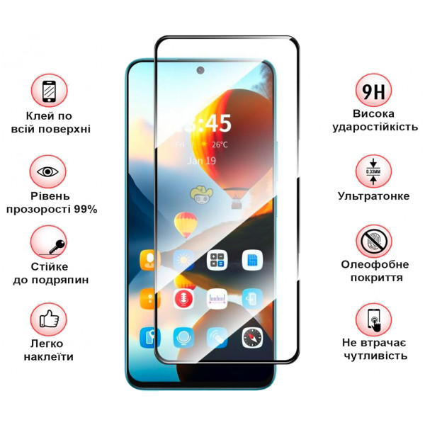 Фото - Захисне скло для смартфону BeCover for Infinix Hot 50 Pro (X6881) Black (712488)