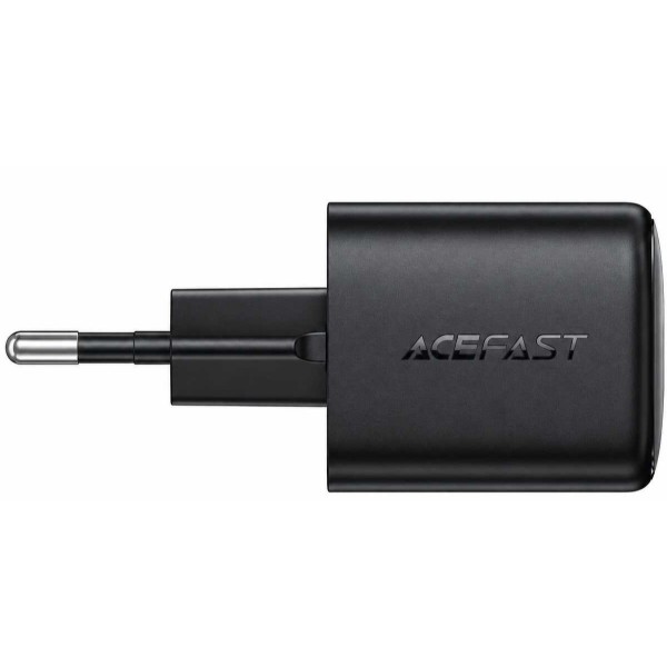 Фото - Сетевое зарядное устройство AceFast A136 PD40W mini GaN USB-C fast charger Black  (6974316286233)