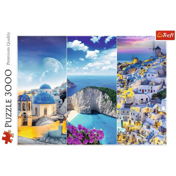 Фото - Пазли картонні (8 +) Trefl Грецькі канікули - колаж 3000 ел. (33073)