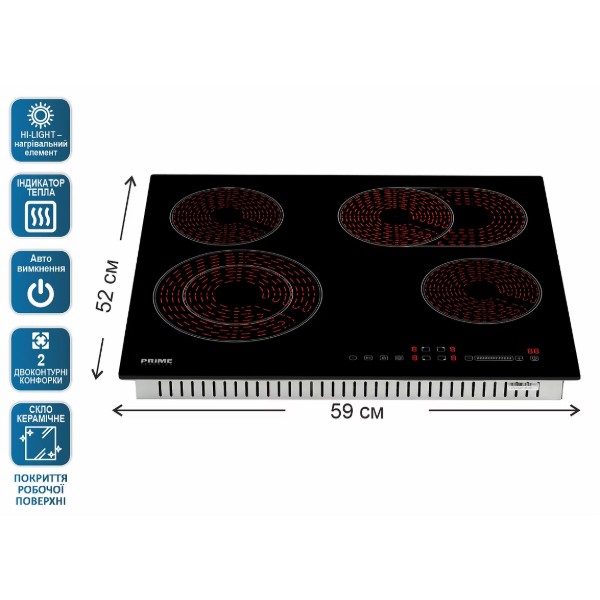 Фото - Варильна поверхня електрична Prime Technics PEH 664