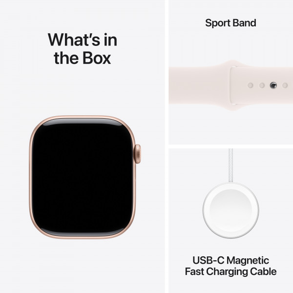 Фото - Смарт-годинник Apple Watch Series 10 GPS 46mm Rose Gold Aluminium Case with Light Blush Sport Band - M/L