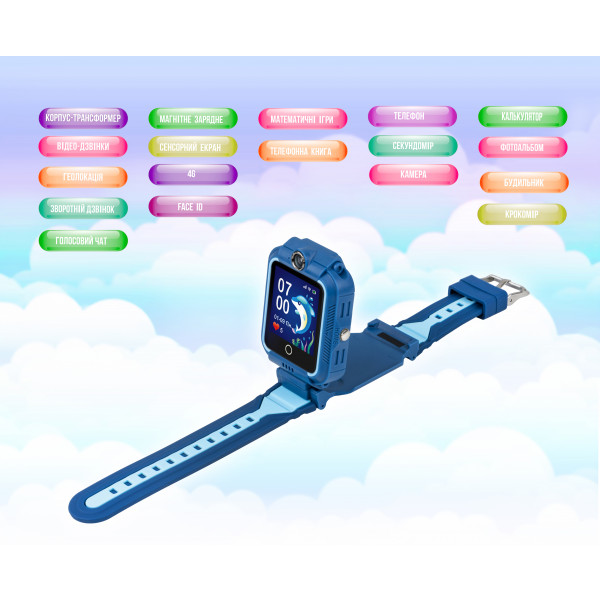 Фото - Детские часы Aura A400 4G Tracker/WIFI Blue (AUR-A400-BL)