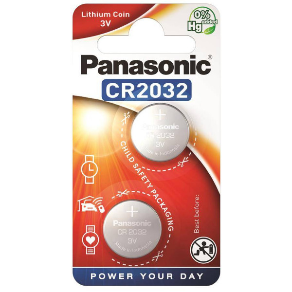 Фото - Батарейка тип CR2032 Panasonic CR 2032 BLI 2 LITHIUM (CR-2032EL/2B)