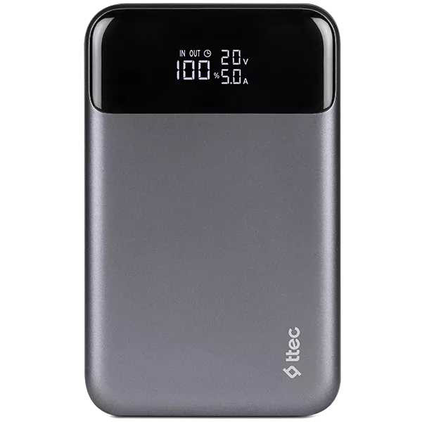 Фото - Батарея мобільна Ttec 20000mAh ReCharger Pro LCD PD 130W Space Gray (2BB218UG)