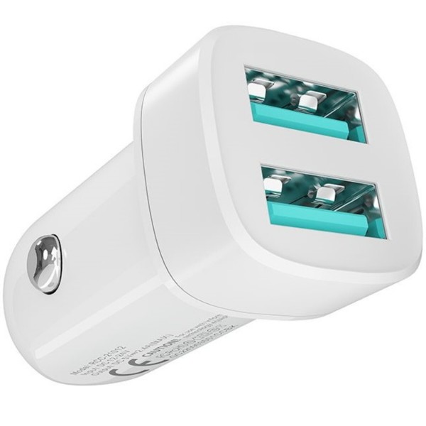 Фото - Автомобильное зарядное устройство Ridea Grand Lightning 2USB 2.4 A White (RCC-21312)