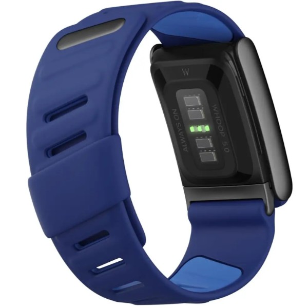 Фото - Ремешок для фитнес-браслета Armorstandart Silicone Tech for Whoop 5.0 Dark Blue with Black (ARM93097)