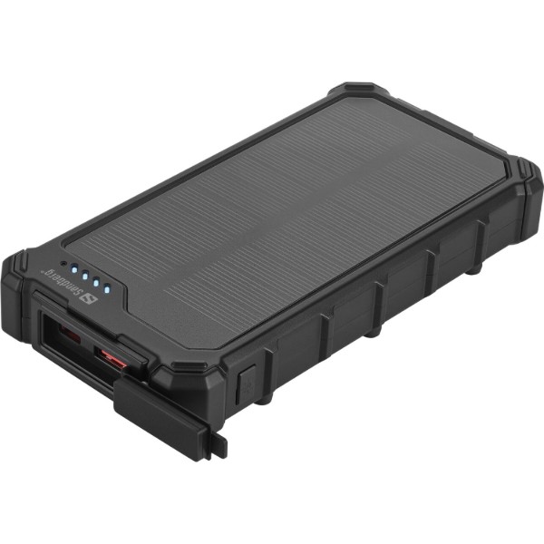 Фото - Батарея мобільна Sandberg 10000mAh 22,5W PD Solar Powerbank CampLED, USB-A,USB-C In/Out, PowerThru (421-23)