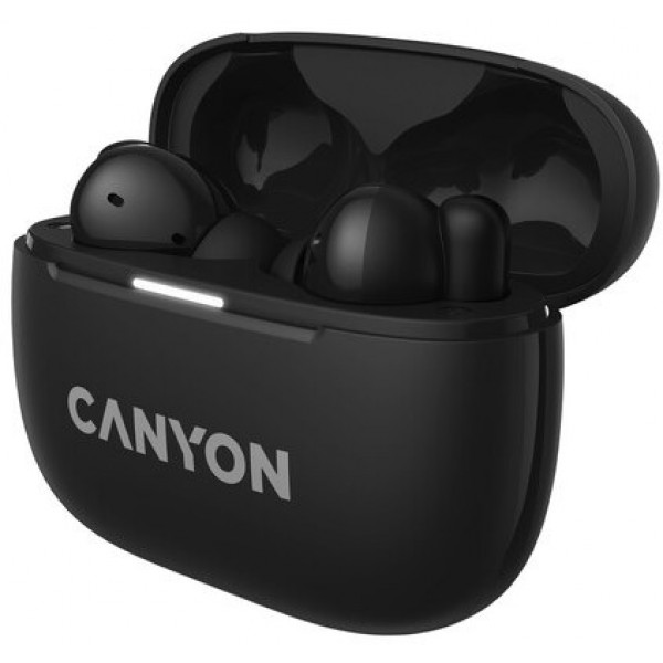 Фото - Навушники вкладиші бездротові TWS Canyon OnGo TWS-10 ANC ENC Deep Black (CNS-TWS10B)