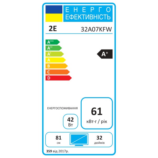 Фото - Телевізор 2E 2E-32A07KFW