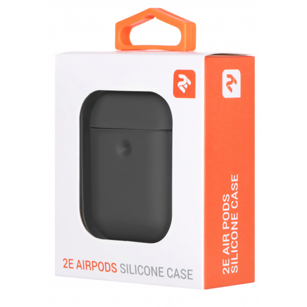 Фото - Чохол для навушників 2E for Apple AirPods Pure Color Silicone 3.0mm Carbon Gray (2E-AIR-PODS-IBPCS-3-CGR)