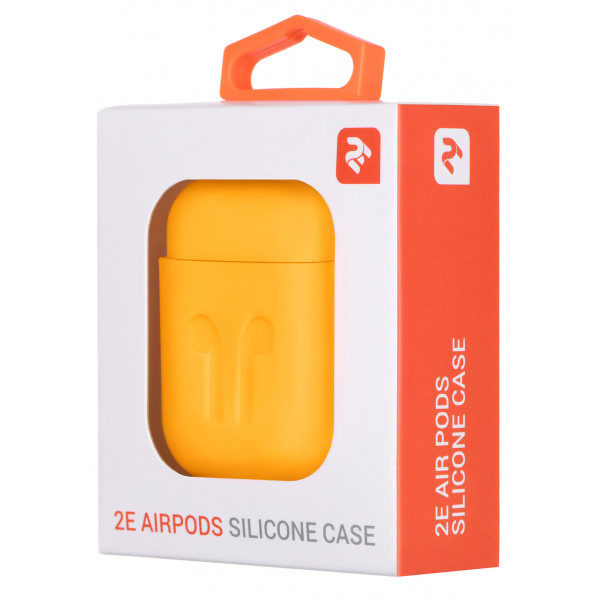 Фото - Чехол для наушников 2E for Apple AirPods Pure Color Silicone Imprint 1.5mm Yellow (2E-AIR-PODS-IBSI-1.5-YW)