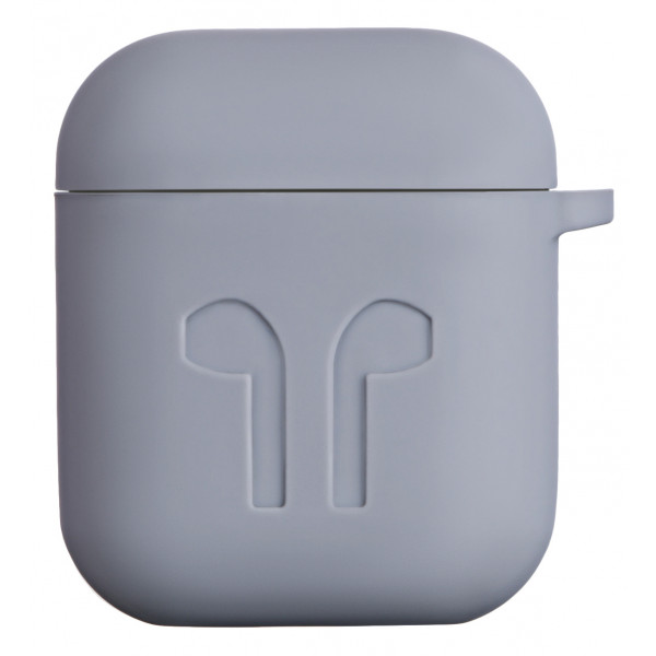 Фото - Чохол для навушників 2E for Apple AirPods Pure Color Silicone Imprint 1.5mm Grey (2E-AIR-PODS-IBSI-1.5-GR)