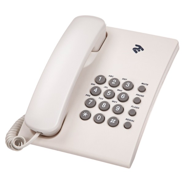 Фото - Телефон шнуровой 2E AP-210 Beige White