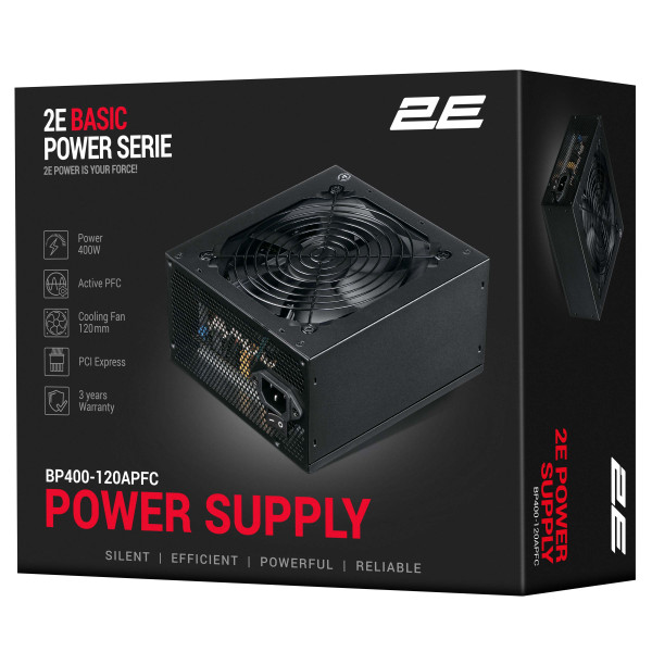 Фото - Блок живлення для ПК 2E Basic Power (2E-BP400-120APFC)