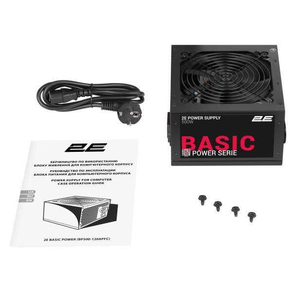 Фото - Блок питания для ПК 2E Basic Power 500W (2E-BP500-120APFC)