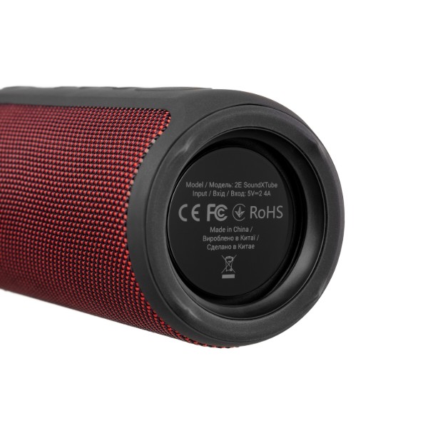Фото - Портативна акустика 2E SoundXTube TWS MP3 Wireless Waterproof Red (2E-BSSXTWRD)