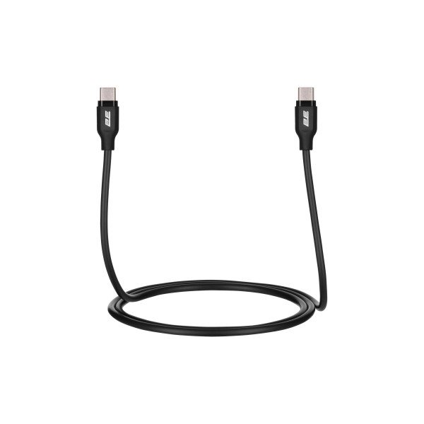 Фото - Кабель синхронізації даних 2E USB-C - USB-C Glow 60W 1 m Black (2E-CCCC-BL)