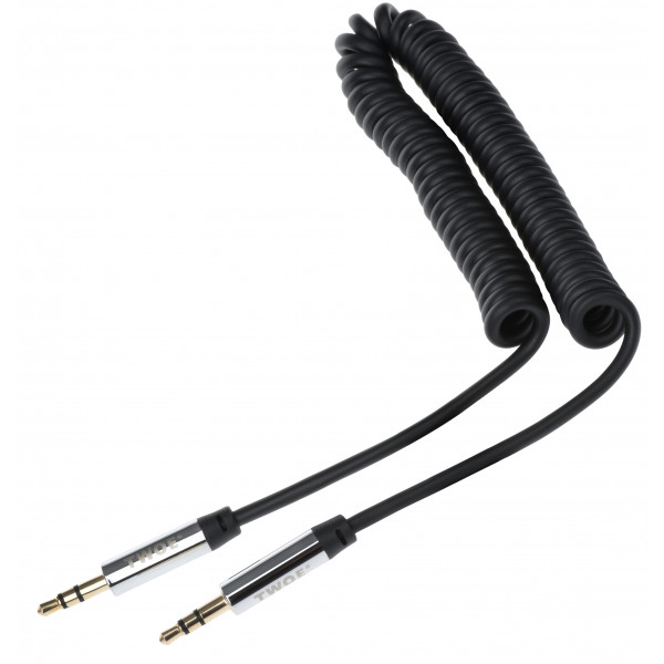Фото - Кабель 3.5 мм -3.5 мм 2E Coiled 1.8m Black (2E-W3539bl)