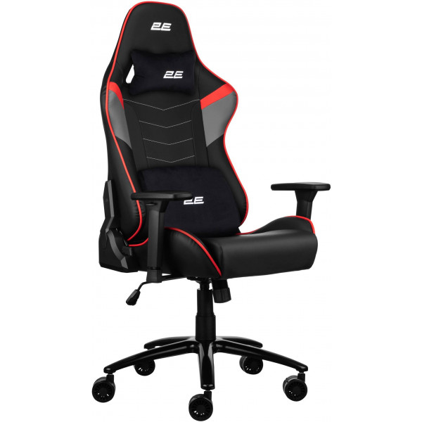 Фото - Крісло для геймерів 2E Chair Bushido Black/Red (2E-GC-BUS-BKRD)
