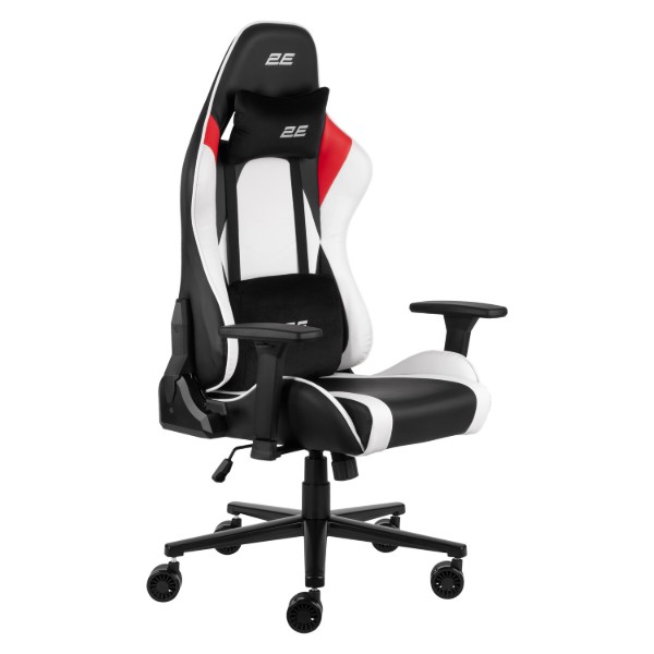 Фото - Крісло для геймерів 2E Chair Bushido White/Black (2E-GC-BUS-WT)