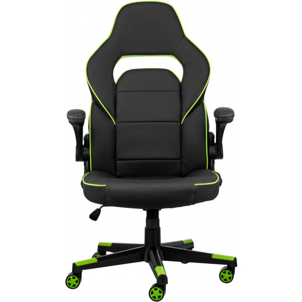 Фото - Кресло для геймеров 2E Hebi Black/Green (2E-GC-HEB-BK)