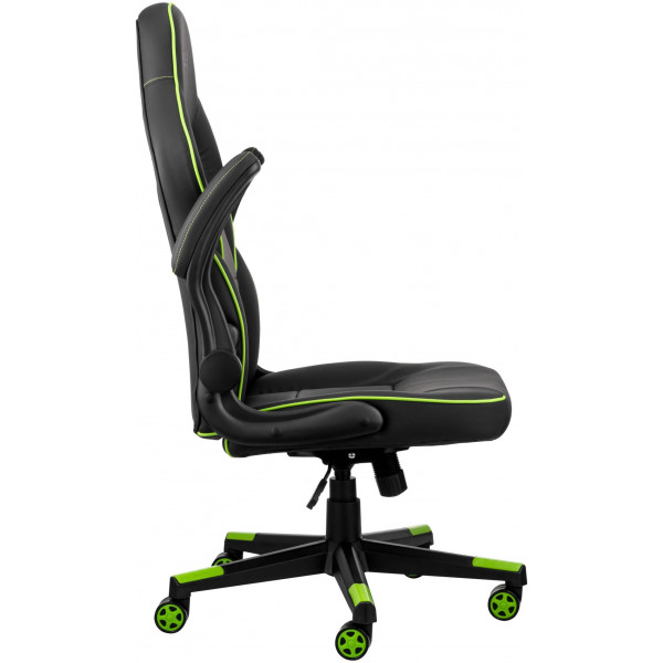 Фото - Кресло для геймеров 2E Hebi Black/Green (2E-GC-HEB-BK)