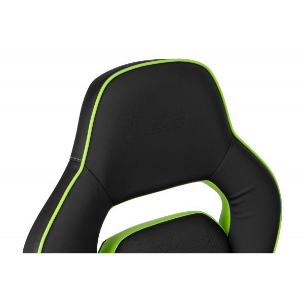 Фото - Кресло для геймеров 2E Hebi Black/Green (2E-GC-HEB-BK)
